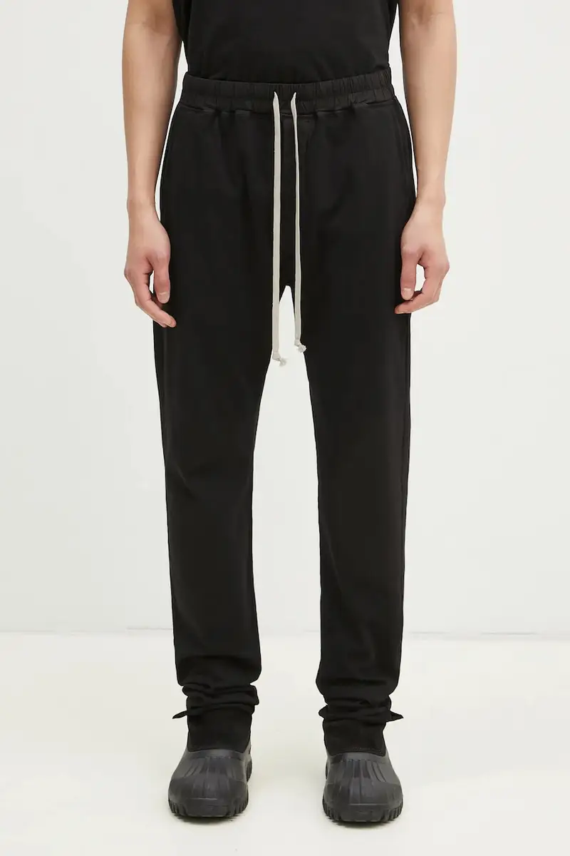 Rick Owens pantaloni della tuta di cotone Berlin Drawstring colore nero DU01E3392.RIG