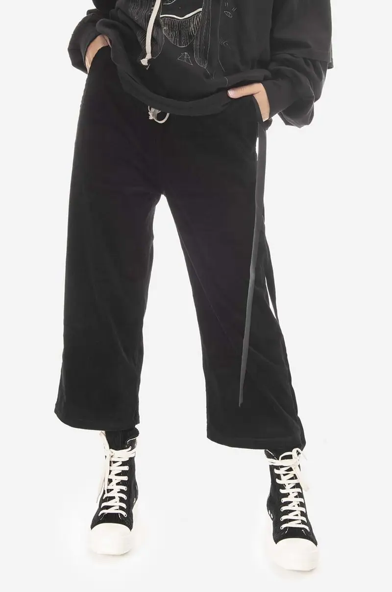 Rick Owens pantaloni in velluto a coste Nero