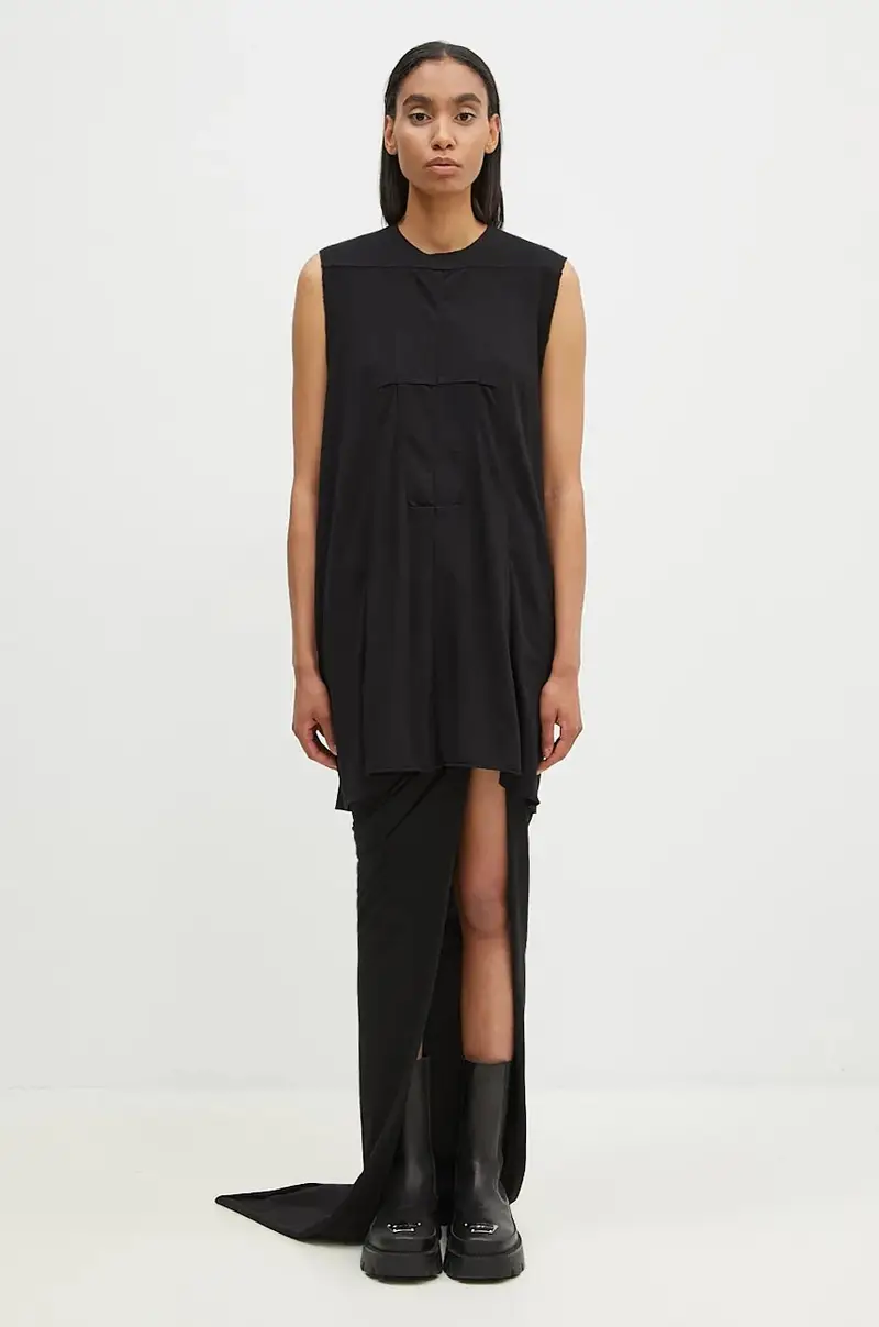 Rick Owens top in cotone Luxor colore nero DS02D2111.RNP