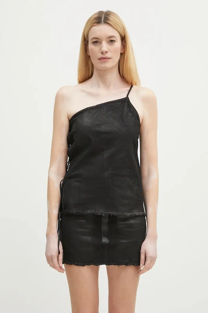 Rick Owens top in cotone Taco Top colore nero DS01E3130.SCF
