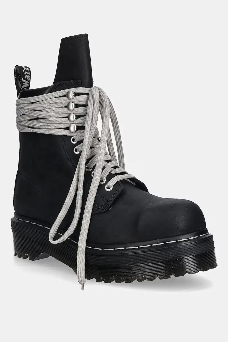 stivali da motociclista in pelle x Dr. Martens Quad Sole Steel Toe Boot donna colore nero DW02E6813.9001