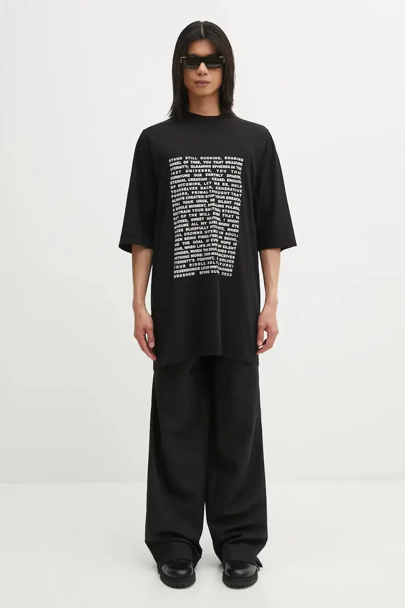 Rick Owens DRKSHDW T-shirt Uomo Nero 3779051 miniatura 5