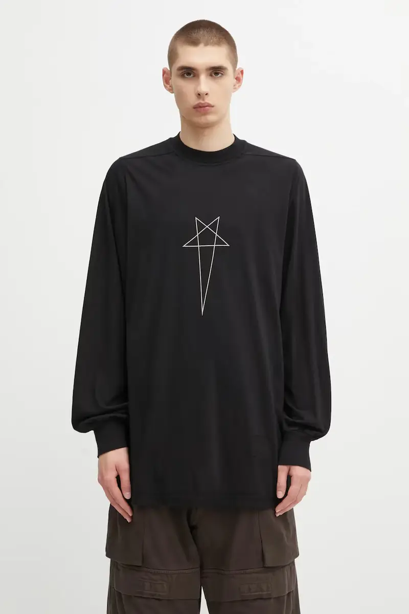 top a maniche lunghe in cotone Jumbo Ls T colore nero DU02E7261.RNEP3