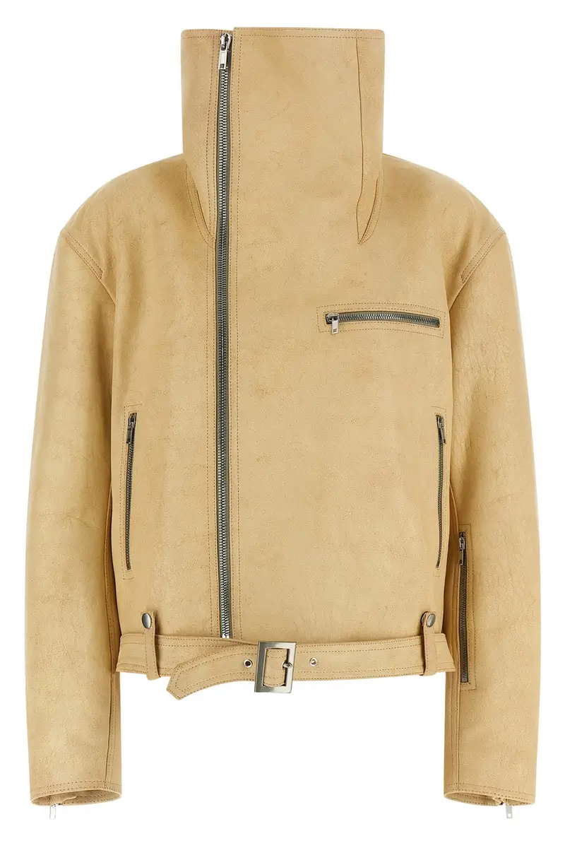 Giacca Biker Jumbo Stooges Beige