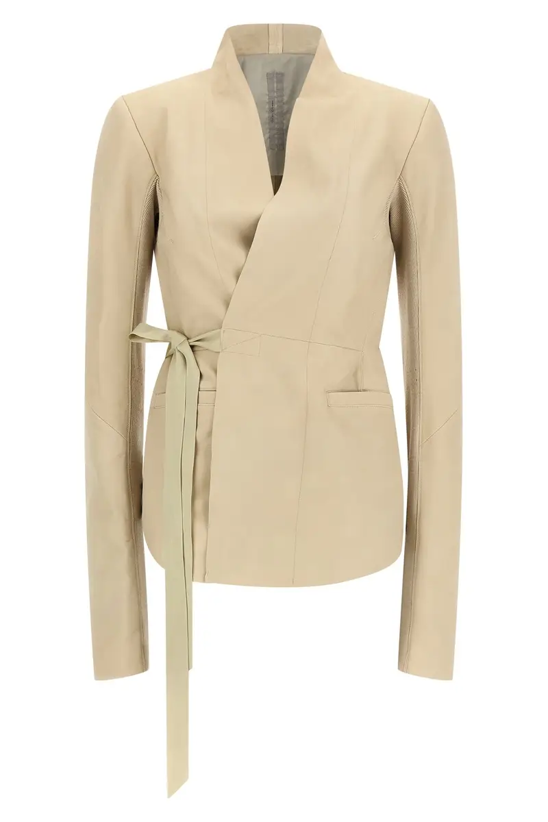 Giacca In Pelle Hollywood Beige