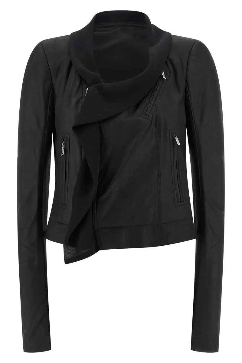 Giacca Scarf Biker Nero
