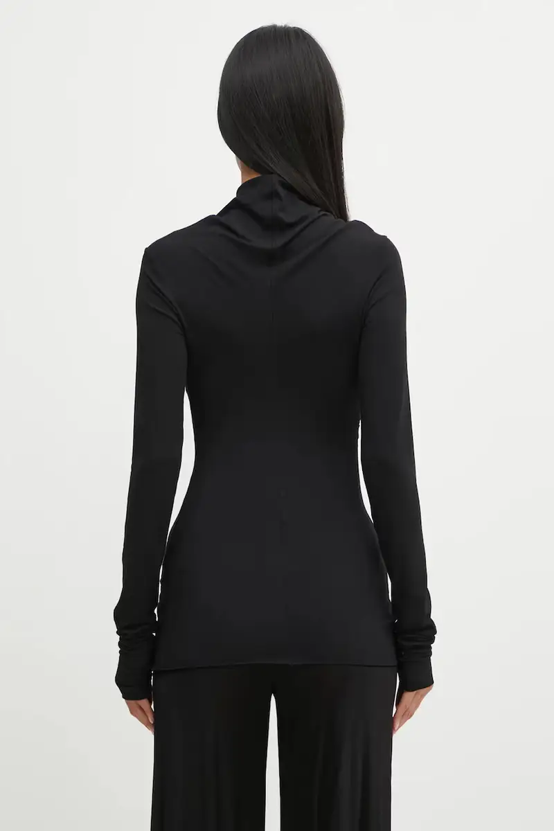 camicetta con cashmere Kairo colore nero LI02E3212.JBWS miniatura 3