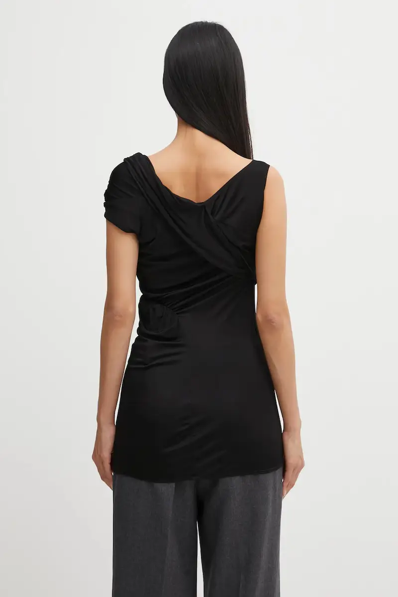 camicetta Sahara donna colore nero LI02E3108.JVS miniatura 3