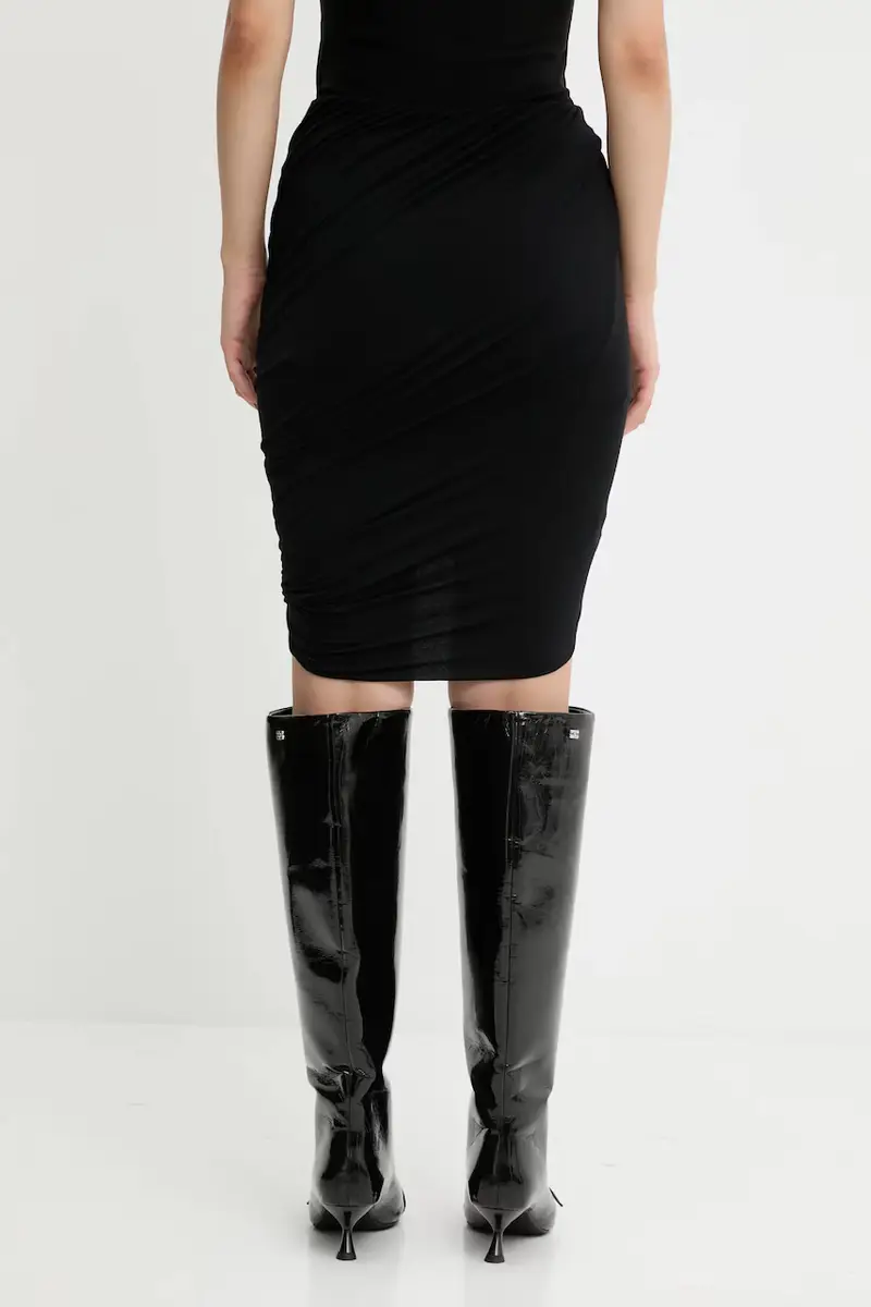 gonna con aggiunta di cachemire Luna colore nero LI02E3309.JBWS miniatura 3