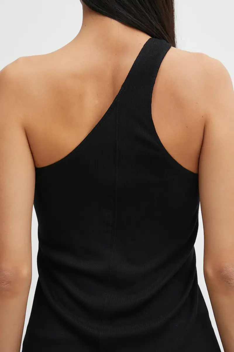 top One Shoulder Tank colore nero LI02E3105.RV miniatura 4