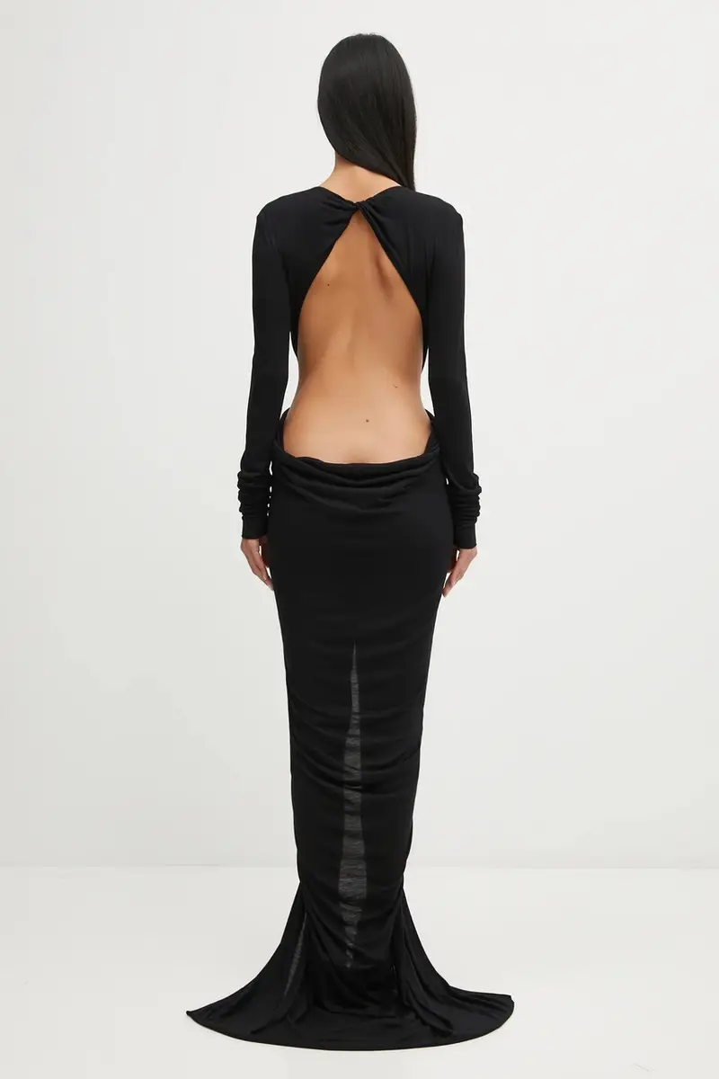 vestito Poppy colore nero LI02E3507.RV miniatura 3