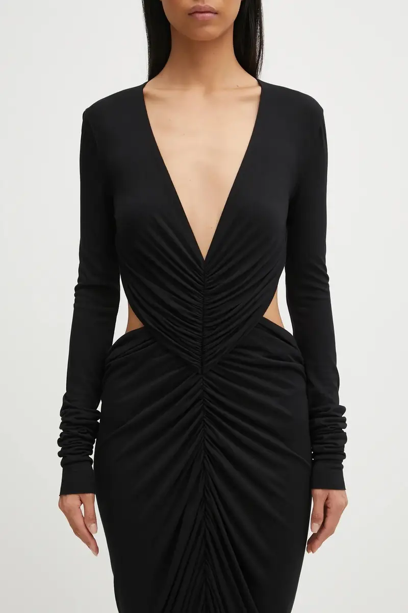 vestito Poppy colore nero LI02E3507.RV miniatura 4