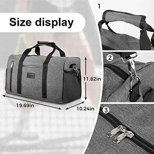 Rieeyrslza Borsone Palestra 39L Borsa Sportiva con Scomparto Scarpe da Viaggio Per Donna e Uomo Bagaglio Mano Weekend miniatura 3