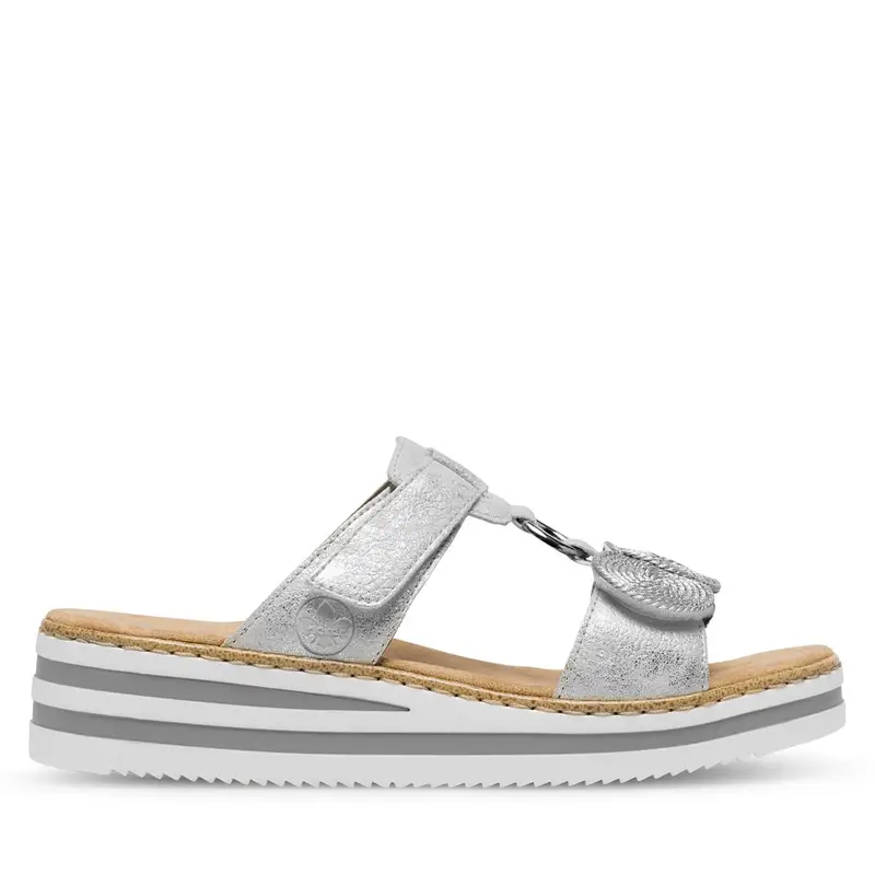 Ciabatte Rieker V02K3-Argento