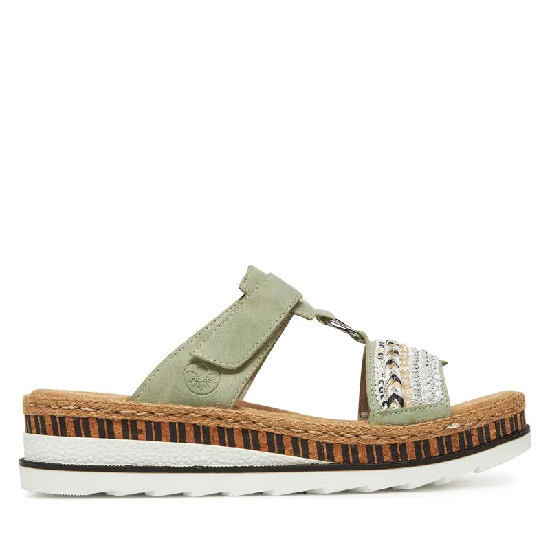 Ciabatte Rieker V79M6-52 Verde