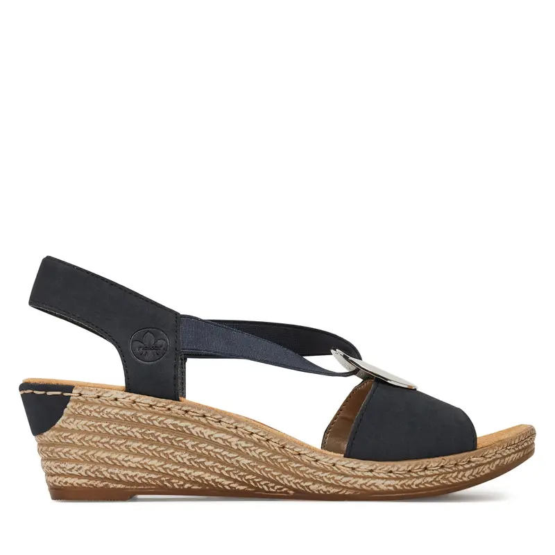 Sandali Rieker 624H6-14 Blu scuro