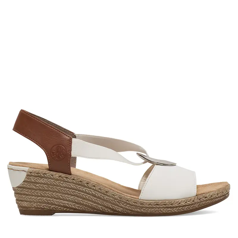 Sandali Rieker 624H6-81 Bianco