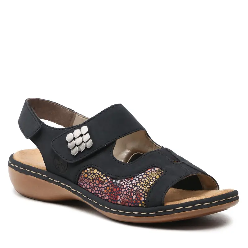 Sandali Rieker 65989-14 Blu scuro