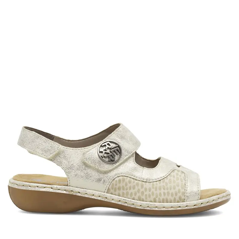 Sandali Rieker 65989-90 Écru Écru
