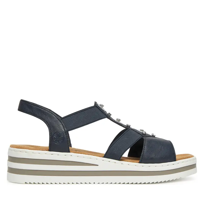 Sandali Rieker V0287-14 Blu scuro