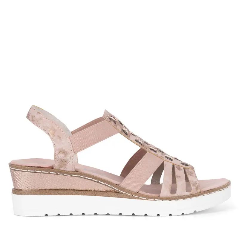 Sandali Rieker V3822-31 Rosa