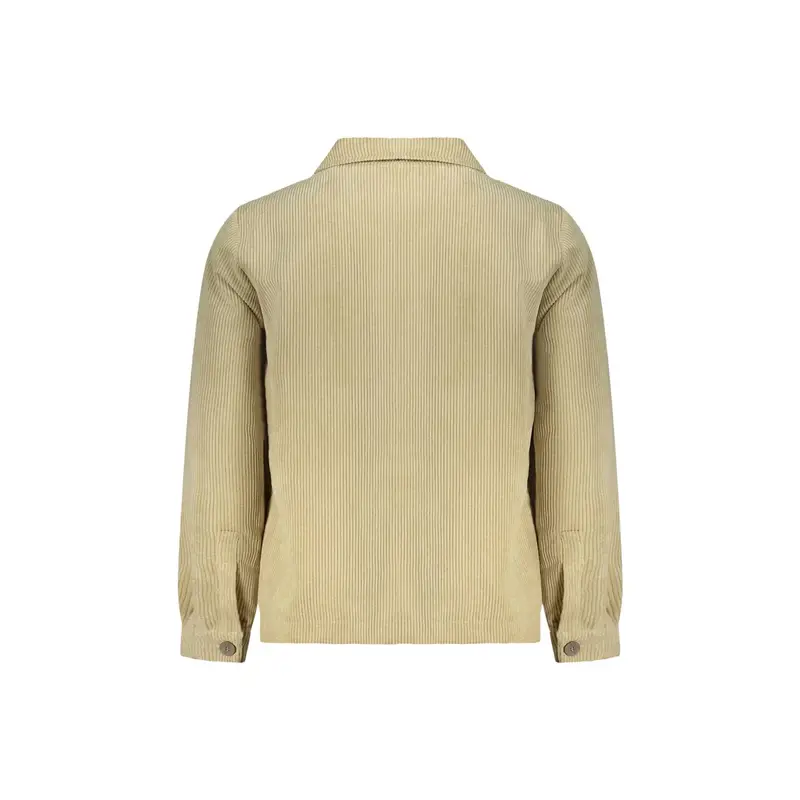 Camicia Maniche Lunghe Uomo Beige Velluto Logo miniatura 2