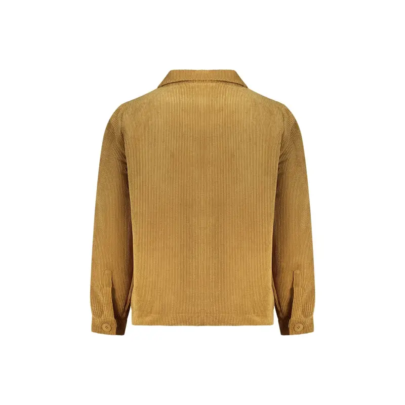 Camicia Maniche Lunghe Uomo Marrone Velluto Logo miniatura 2