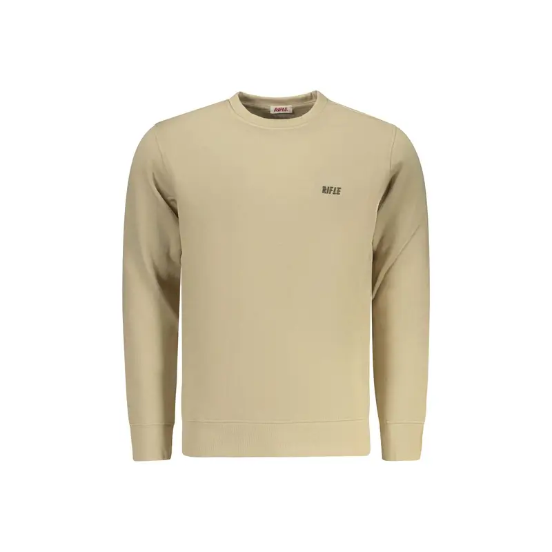 Felpa Maniche Lunghe Uomo Beige Logo