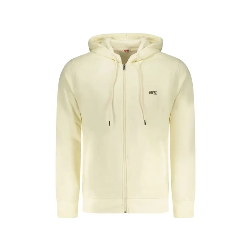 Felpa Maniche Lunghe Uomo Bianca Zip Bianco