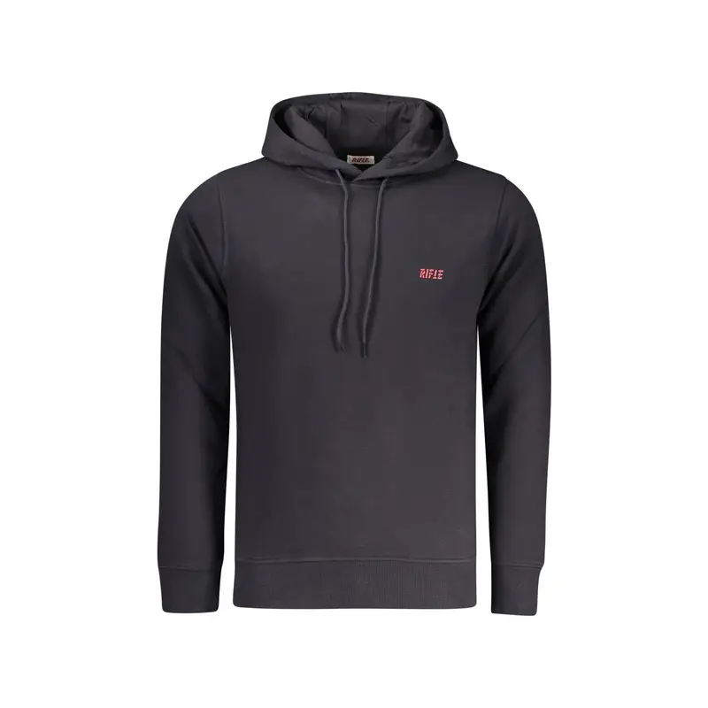 Felpa Maniche Lunghe Uomo Blu Stampa in Rilievo