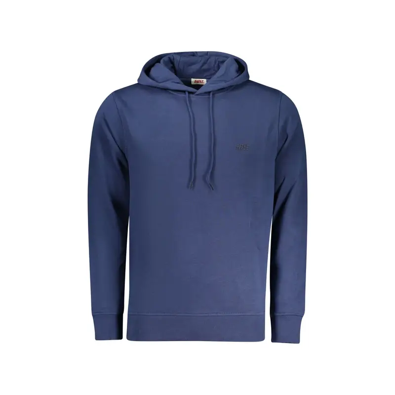 Felpa Maniche Lunghe Uomo Blu Stampa in Rilievo