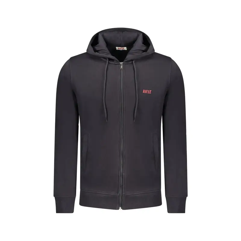 Felpa Maniche Lunghe Uomo Blu Stampa in Rilievo