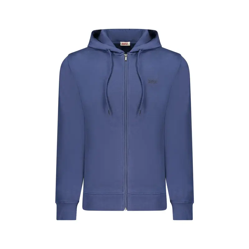 Felpa Maniche Lunghe Uomo Blu Stampa in Rilievo