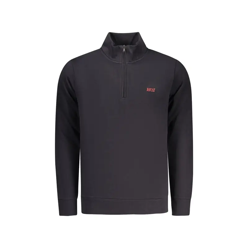 Felpa Maniche Lunghe Uomo Blu Stampa in Rilievo