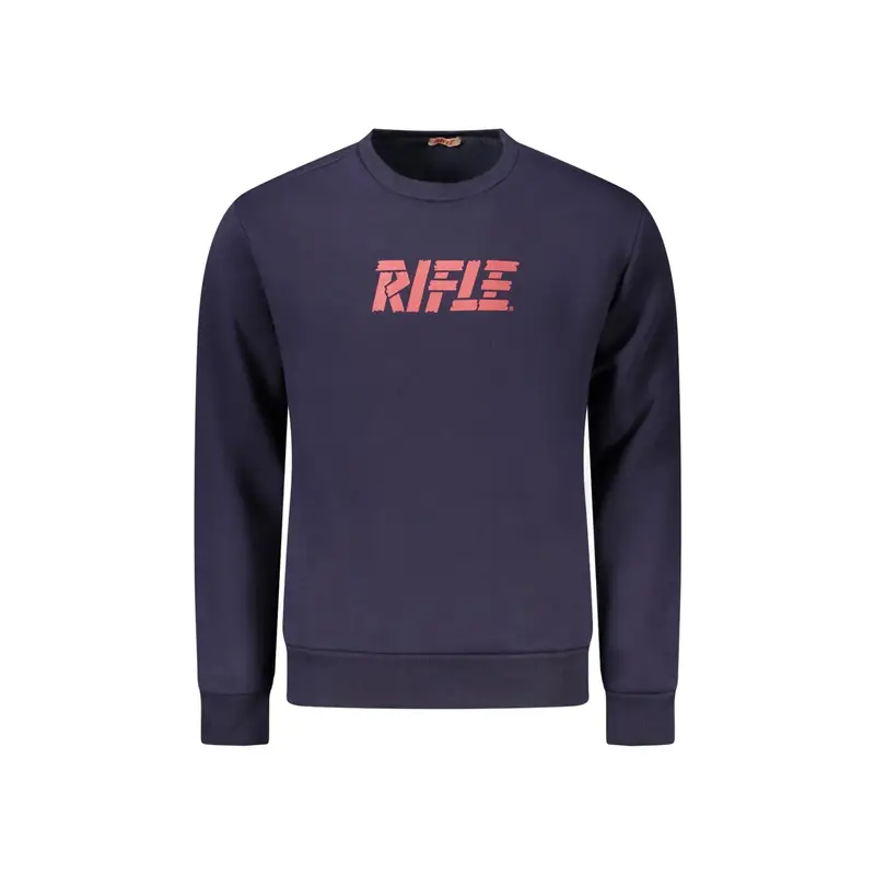 Rifle Felpa Uomo Blu con Stampa Logo