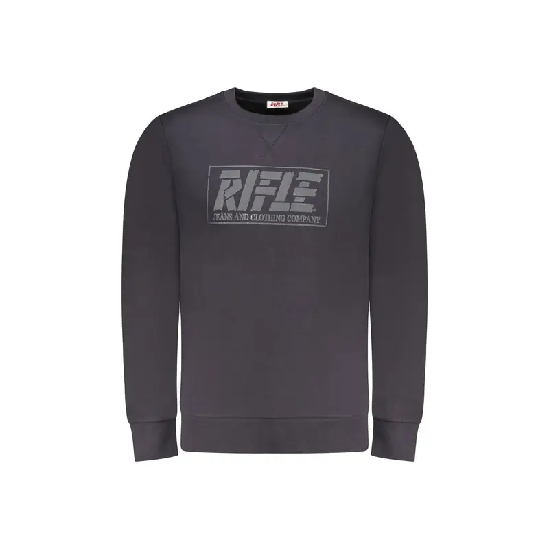 Felpa Maniche Lunghe Uomo Blu Stampa