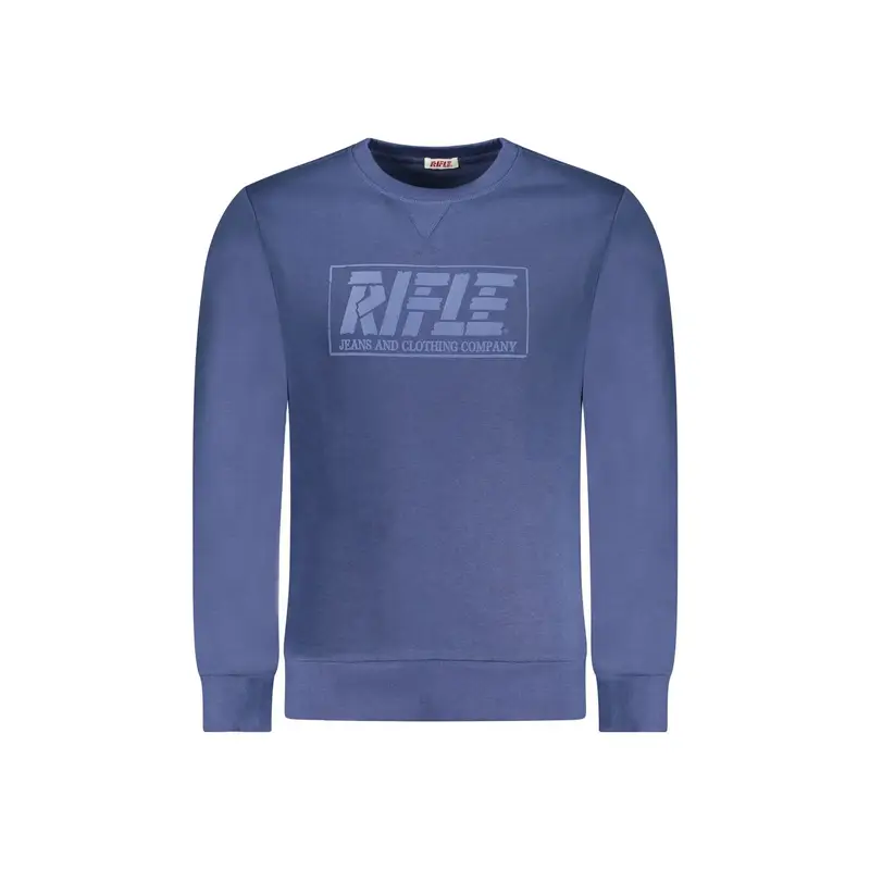 Felpa Maniche Lunghe Uomo Blu Stampa