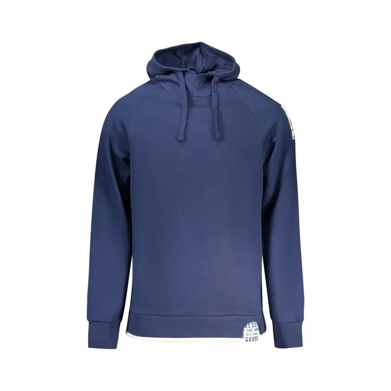 Felpa Maniche Lunghe Uomo Blu Stampa