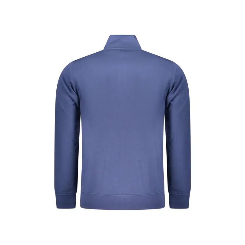 Felpa Maniche Lunghe Uomo Blu Zip miniatura 2