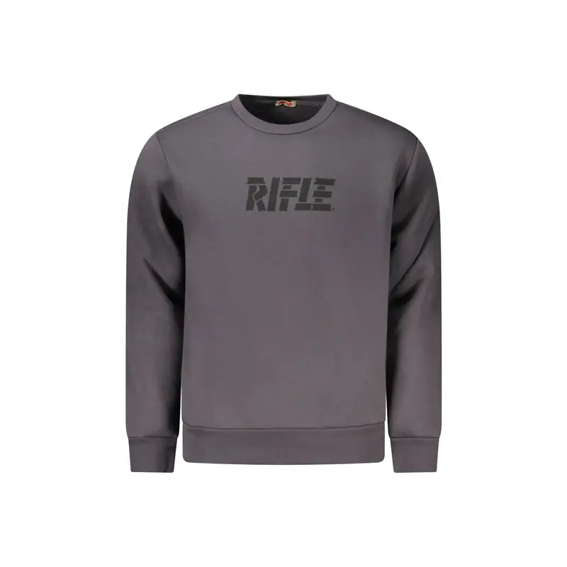 Rifle Felpa Uomo Grigia con Stampa Logo