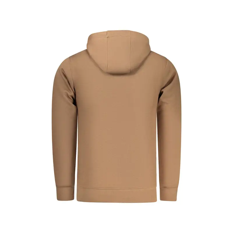 Felpa Maniche Lunghe Uomo Marrone Stampa in Rilievo miniatura 2