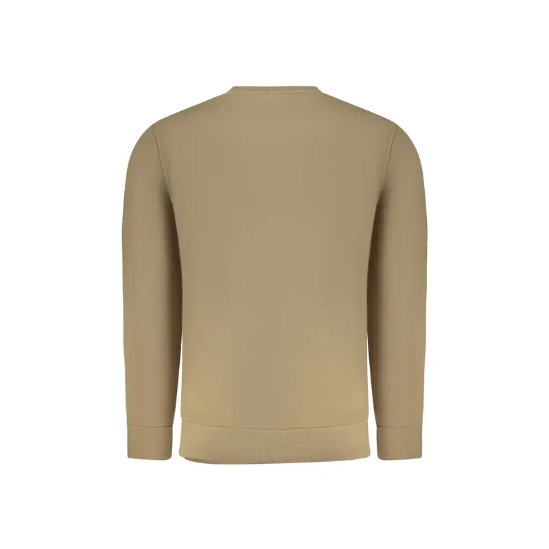 Felpa Maniche Lunghe Uomo Marrone Stampa Logo miniatura 2