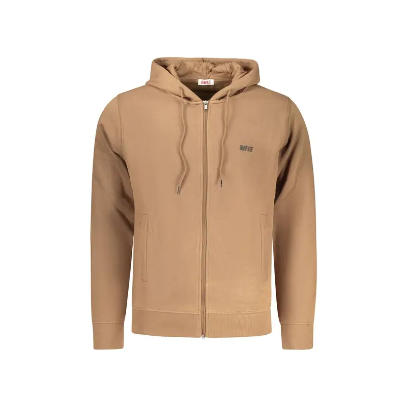 Felpa Maniche Lunghe Uomo Marrone Zip