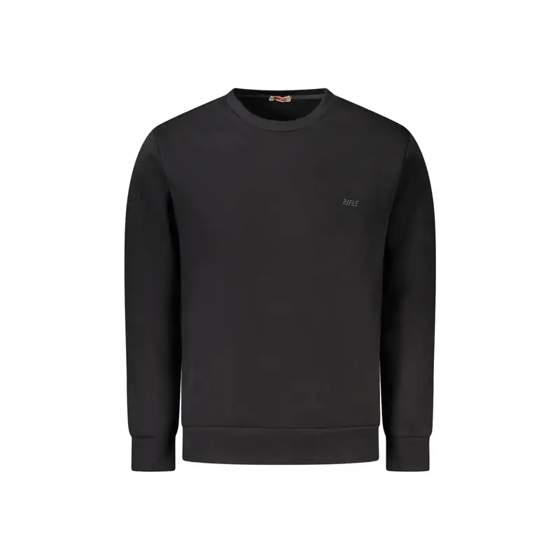 Rifle Felpa Uomo Nera con Logo