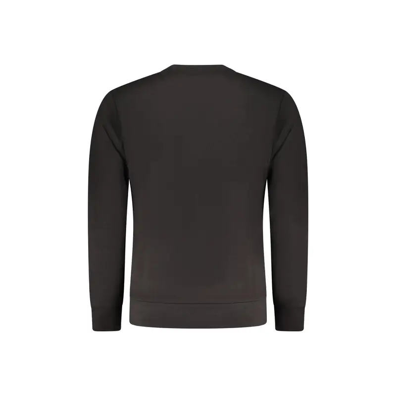Felpa Maniche Lunghe Uomo Nera Stampa Logo Nero miniatura 2