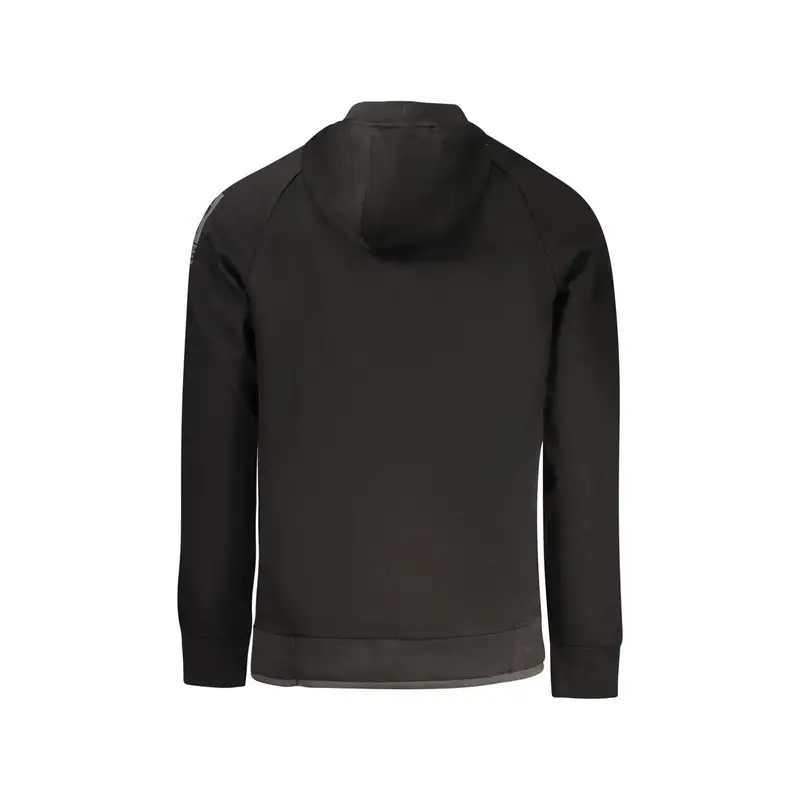 Felpa Maniche Lunghe Uomo Nera Stampa Logo Nero miniatura 2