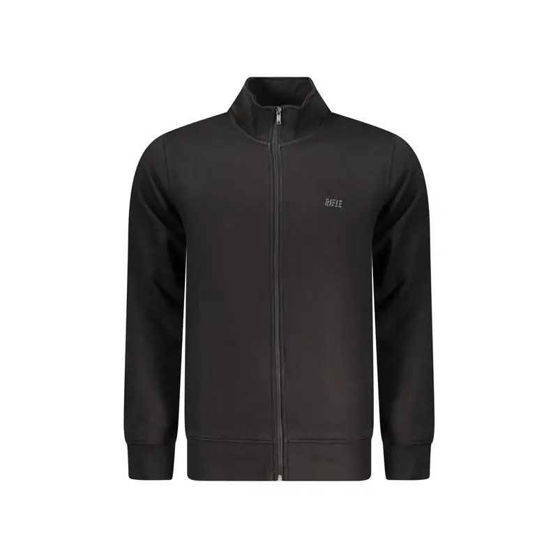 Felpa Maniche Lunghe Uomo Nera Zip Nero