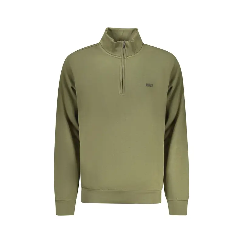 Felpa Maniche Lunghe Uomo Verde Stampa in Rilievo