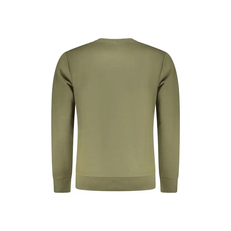 Felpa Maniche Lunghe Uomo Verde Stampa Logo miniatura 2