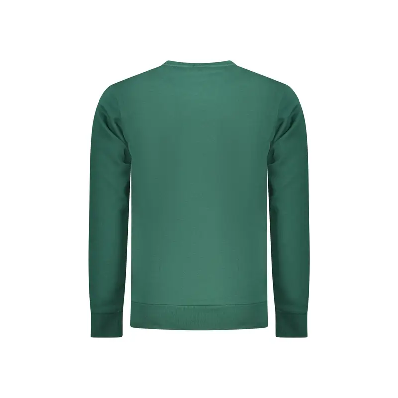 Felpa Maniche Lunghe Uomo Verde Stampa Logo miniatura 2